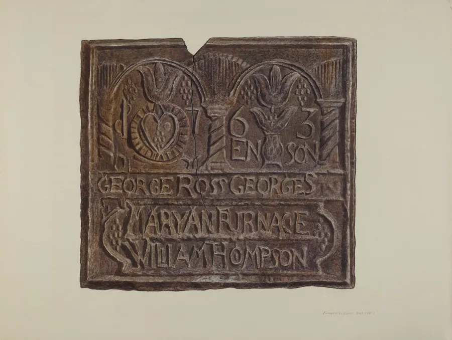 Pennsylvania German Fireback by Edward L. Loper