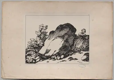 Landscape with Large Rock