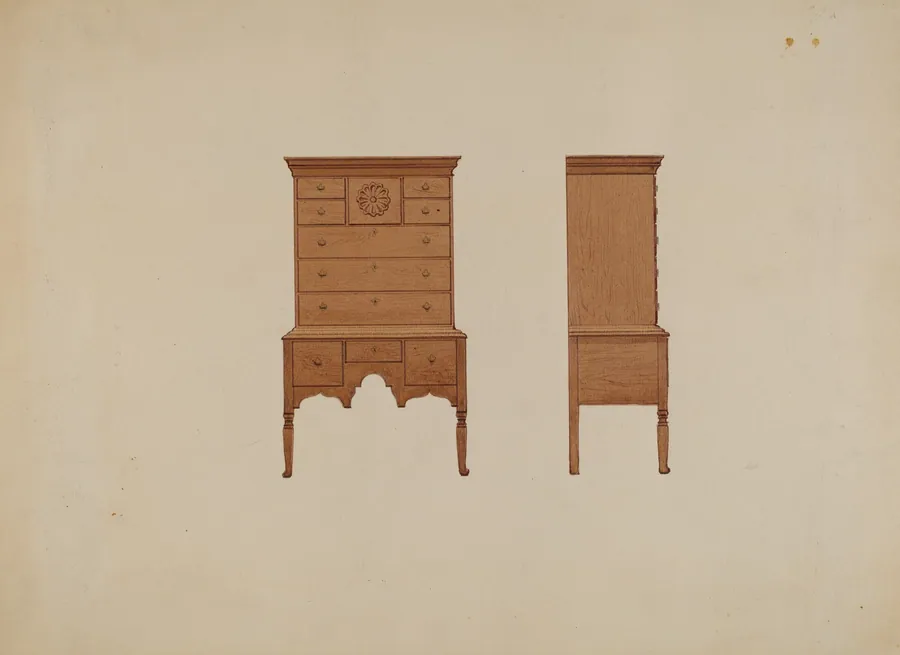 Highboy-front and Side Views by Fred Weiss