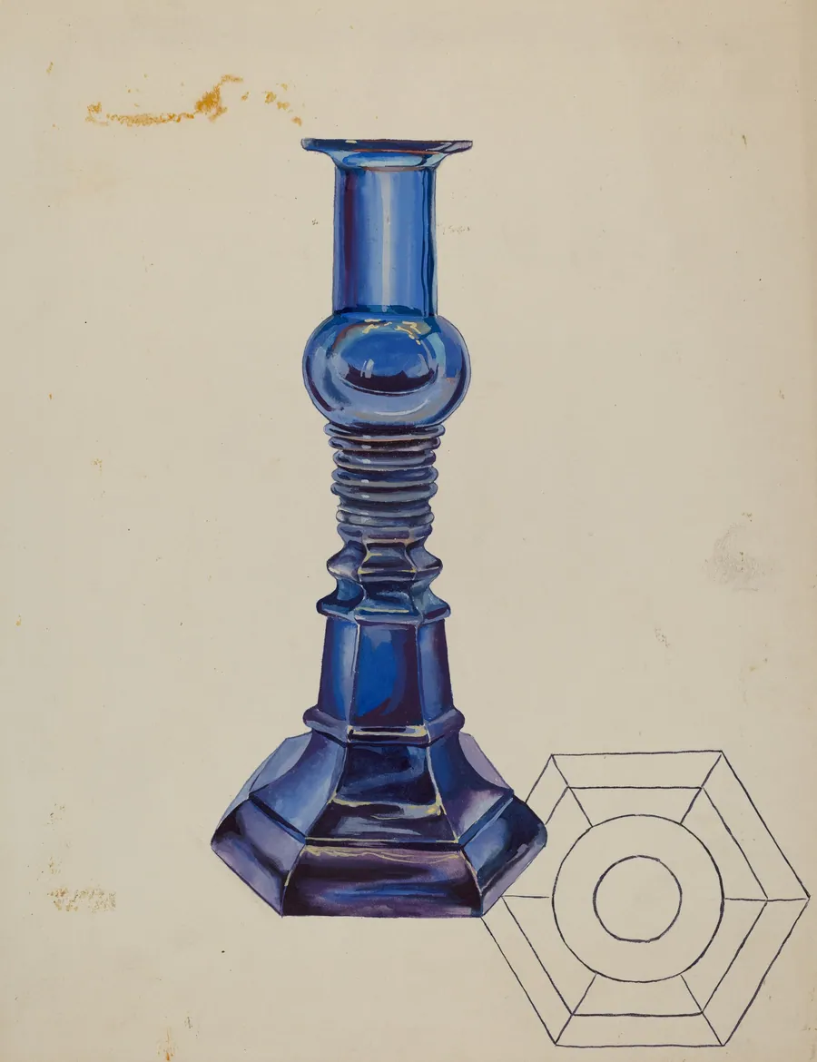 Glass Candlestick by Roberta Elvis