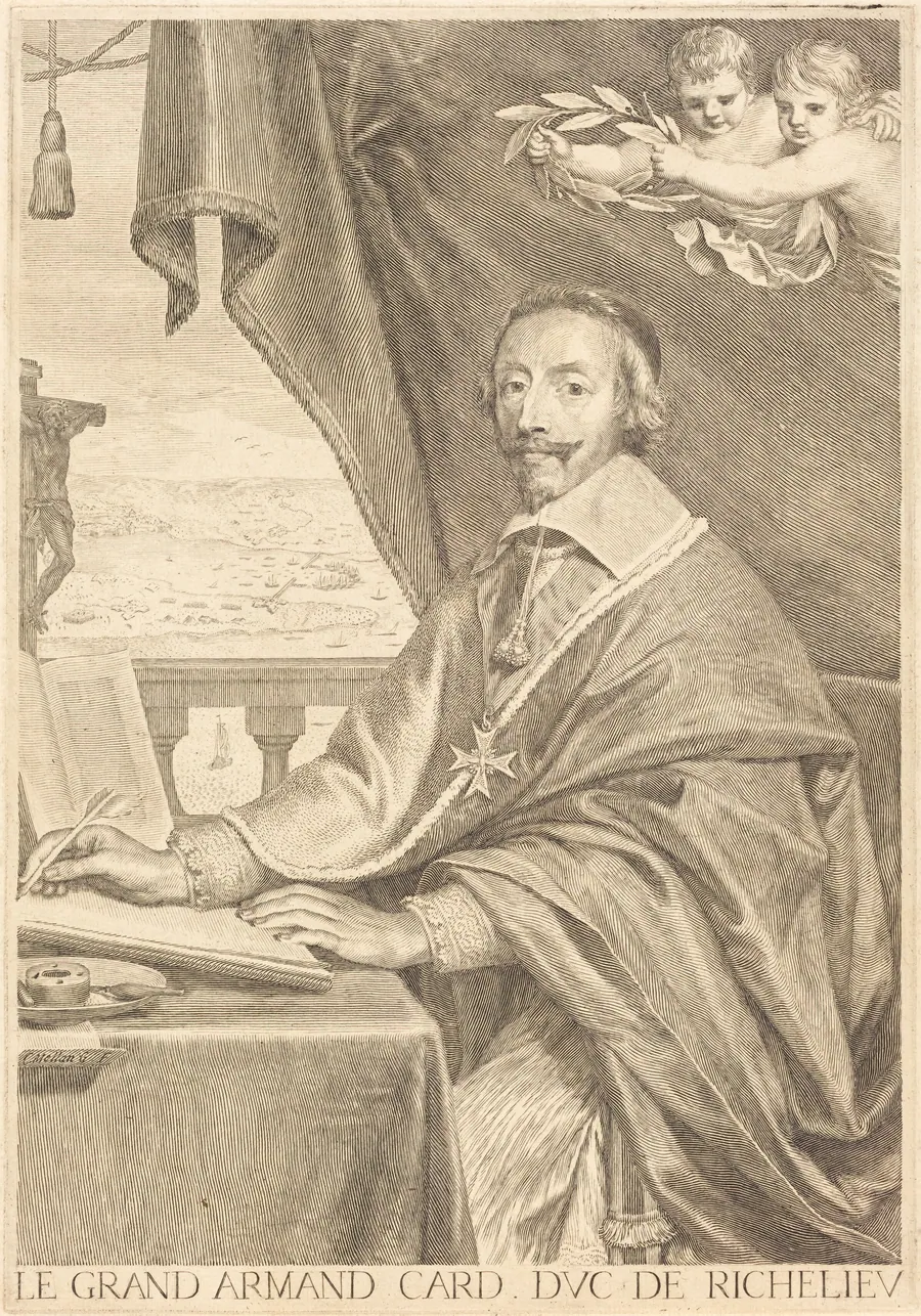 Armand Jean du Plessis, Cardinal Richelieu by Claude Mellan