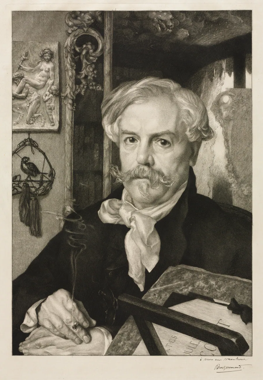 Portrait of Edmond de Goncourt by Félix Bracquemond