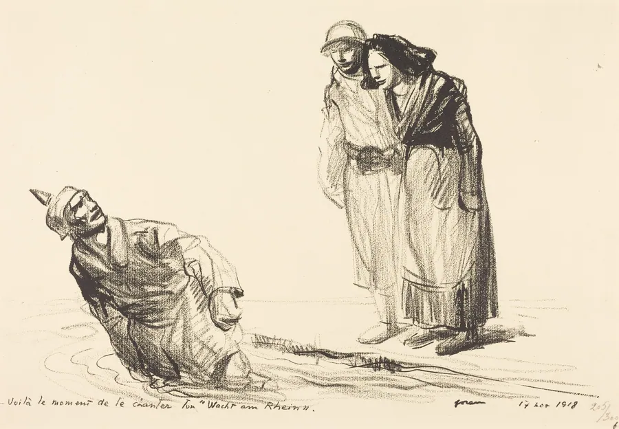 Voilà le Moment de le chantes tun "Wacht am Rhein" by Jean-Louis Forain