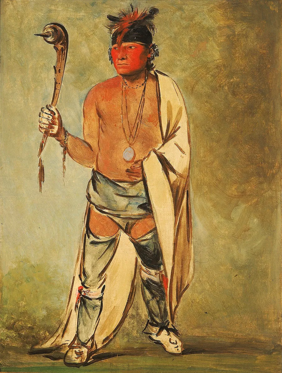 Naugh-háigh-hee-kaw, He Who Moistens the Wood by George Catlin, born Wilkes-Barre, PA 1796-died Jersey City, NJ 1872