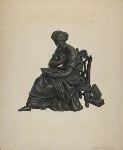 Statue Clock Decoration