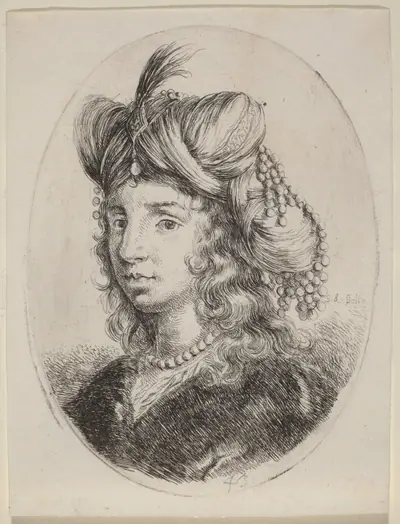 Sultaness Adorned with Pearls, Turned to the Left