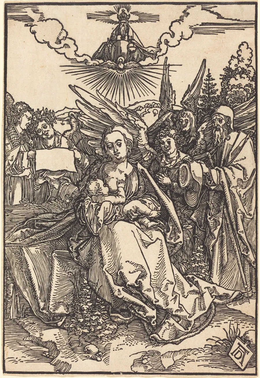 The Holy Family with Five Angels by Albrecht Dürer