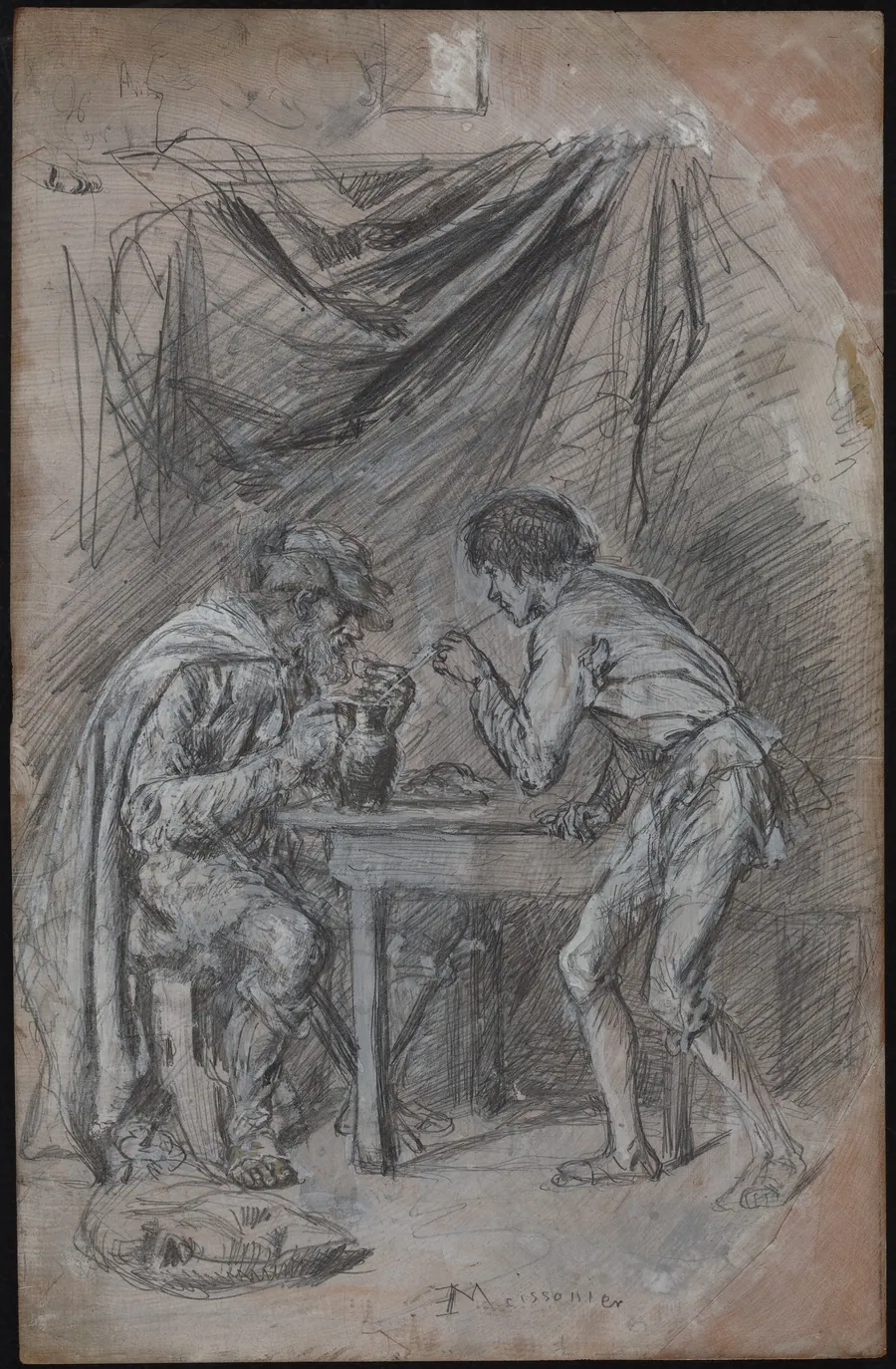 Lazarille de Tormes Stealing Drink from a Blind Man by Jean-Louis-Ernest Meissonier
