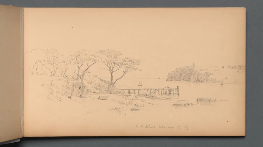 Sketchbook, page 20: "Peak's Island, ME, Sept. 7th, 59" by Sanford Robinson Gifford