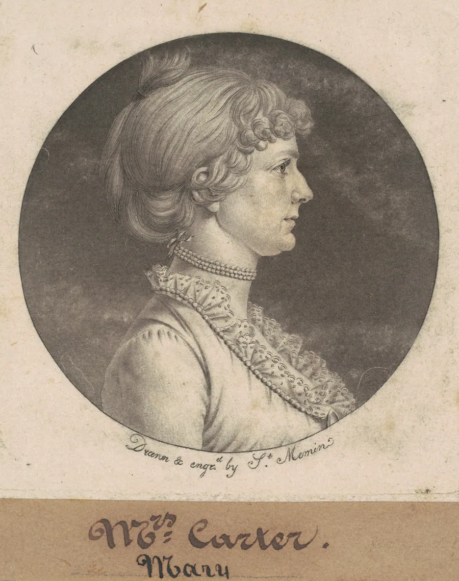 Mary Nelson Carter by Charles B. J. Févret de Saint-Mémin