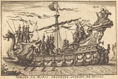 Idinone ea Mopso Argonoti guidati da Apollo