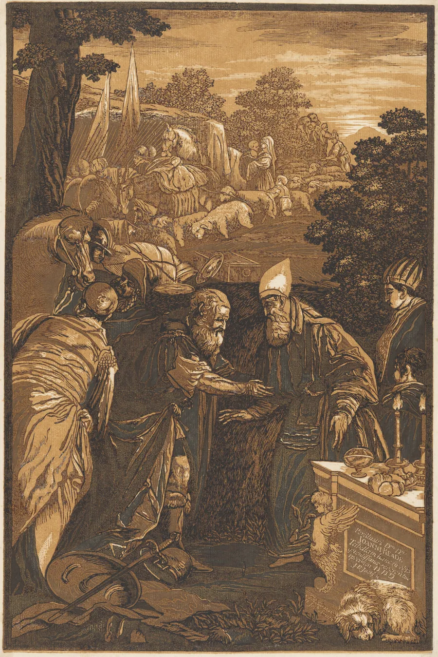 Melchisedech Blessing Abraham by John Baptist Jackson