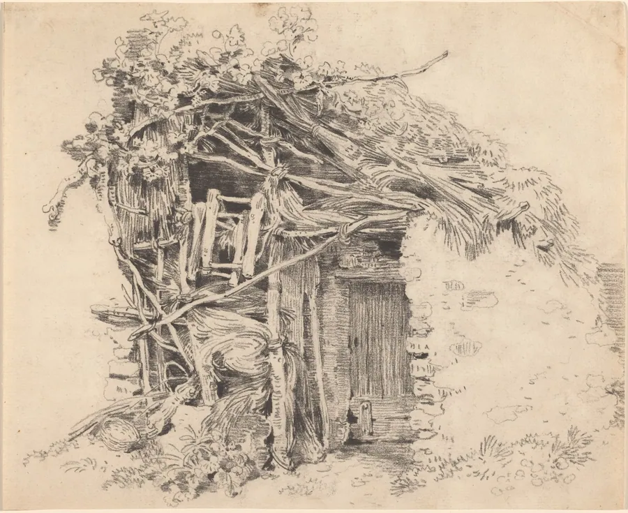 Corner of a Rustic Barn by Sigmund Freudenberger