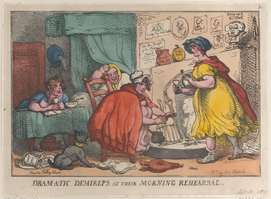 Dram-a-tic Demireps at their Morning Rehearsal by Thomas Tegg