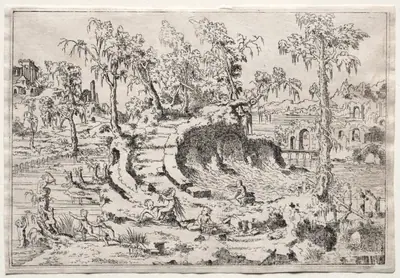 Landscape with Putti