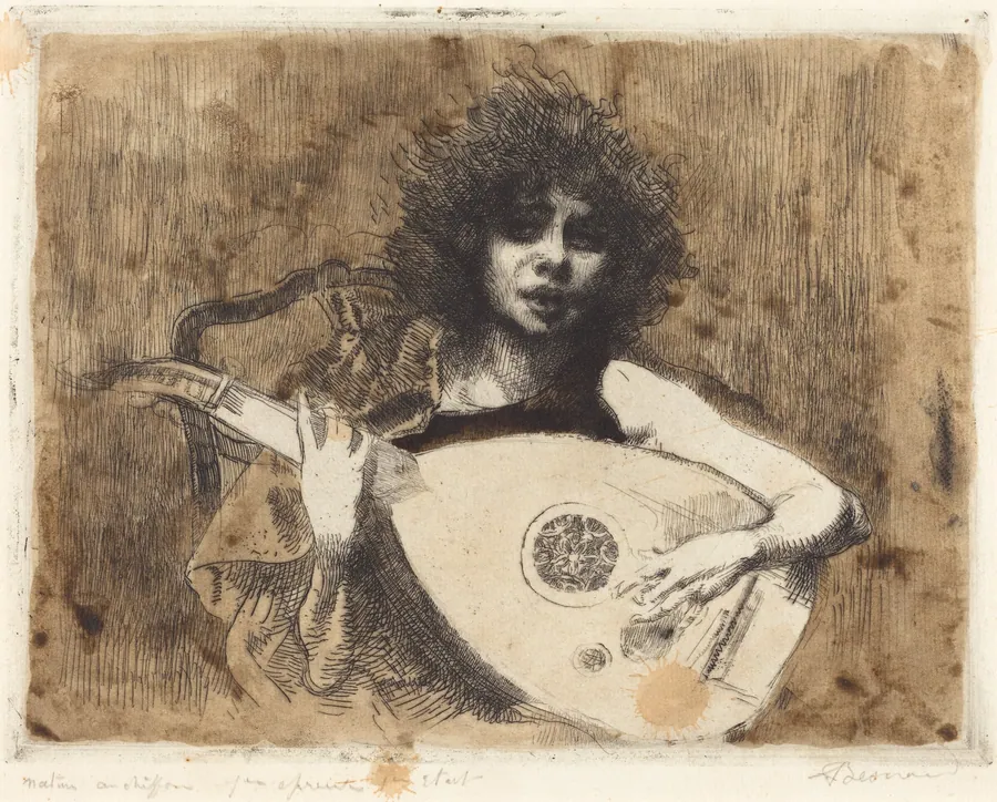 The Lute Player (La joueuse de luth) by Albert Besnard