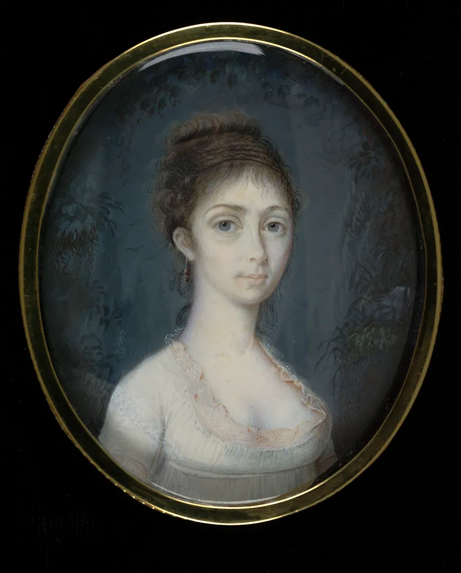 Mrs. George Willig by Philippe Abraham Peticolas, born Meziers, France 1760-died Petersburg, VA 1841