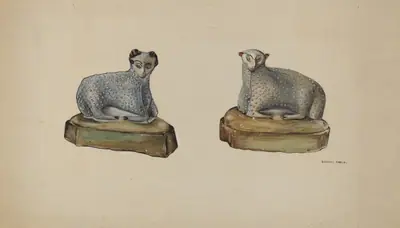 Pa. German Chalkware Sheep