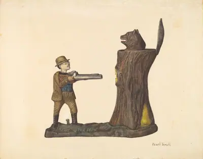 Toy Bank: "Teddy and the Bear"