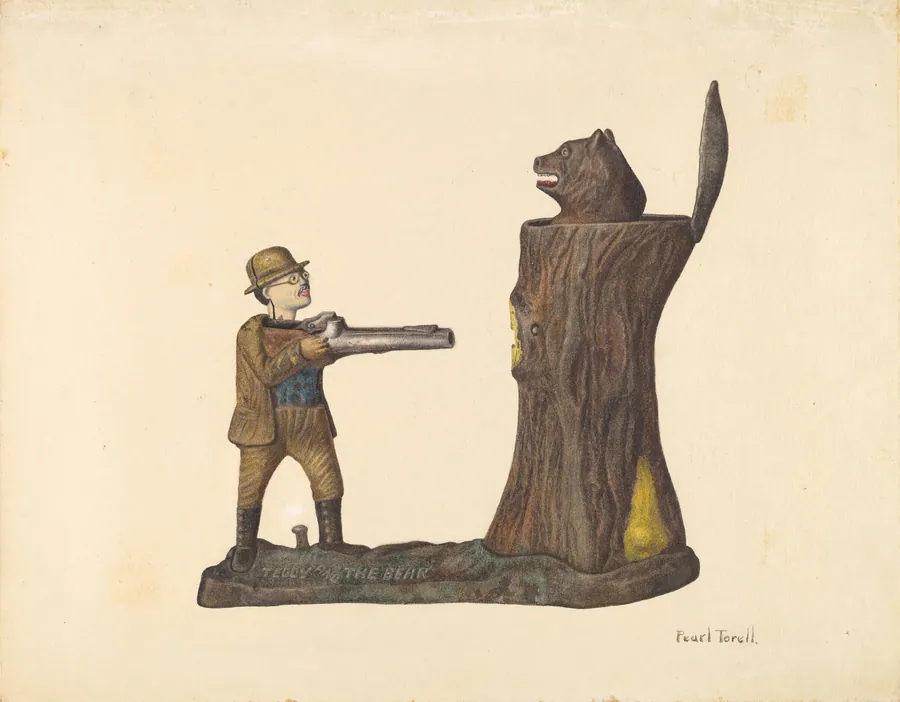 Toy Bank: "Teddy and the Bear" by Pearl Torell