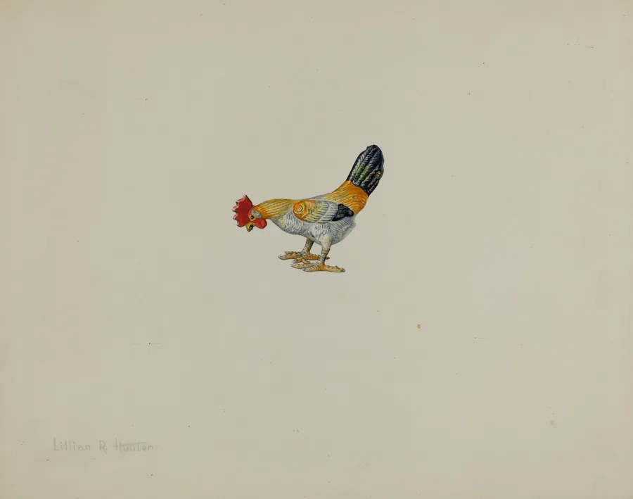 Toy Rooster by Lillian Hunter