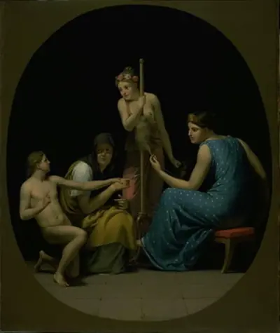 De tre parcer Clotho, Lachesis og Atropos spinder livets tråd