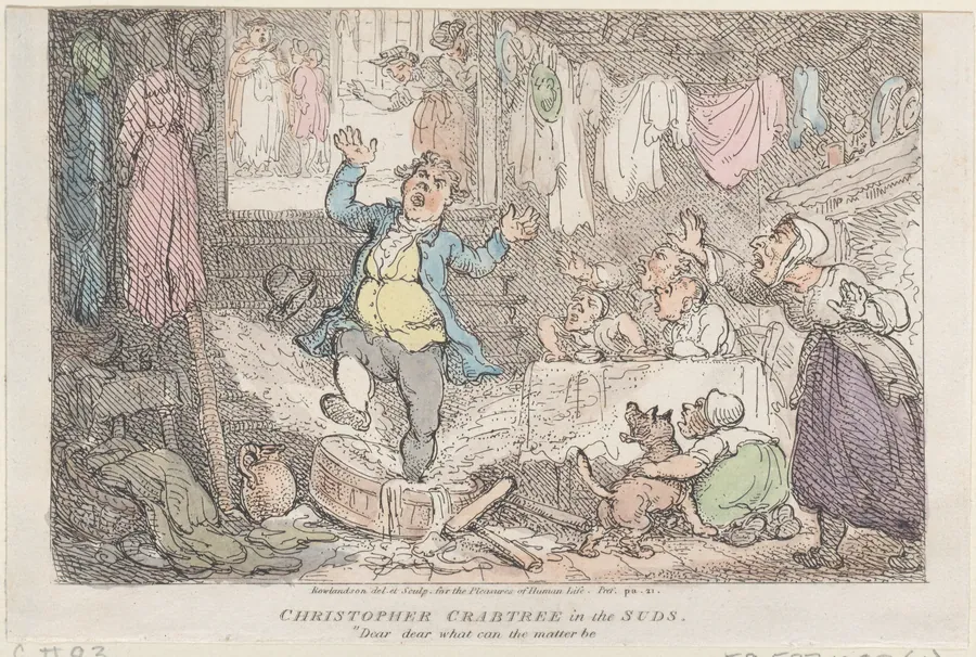 Christopher Crabtree in the Suds: "Dear, dear what can the matter be" by John Britton