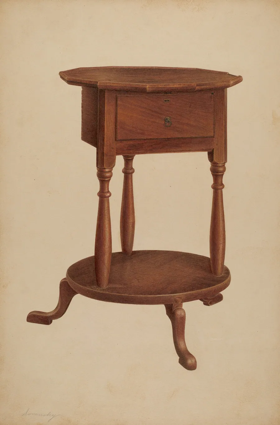 Bedside Table by Isidore Sovensky