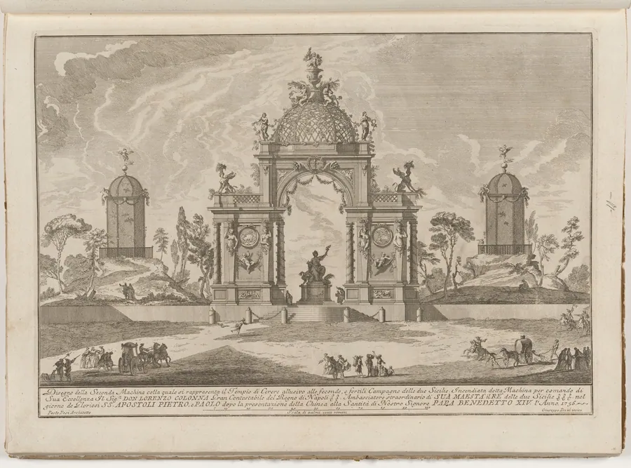 The Seconda Macchina for the Chinea of 1756: The Temple of Ceres by Giuseppe Pozzi