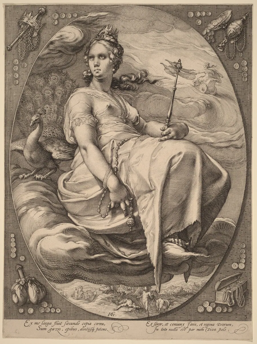 Juno by Hendrick Goltzius