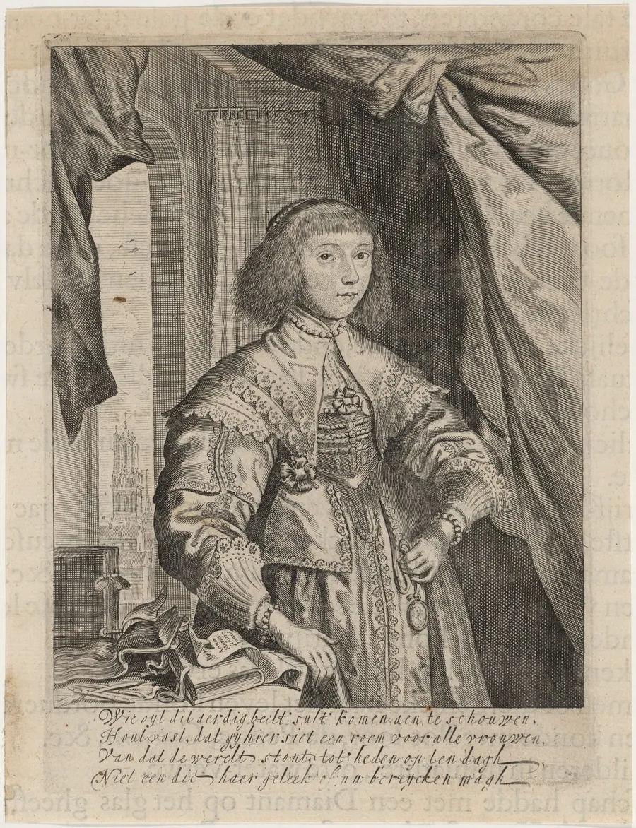 Anna Maria van Schurman by Theodor Matham