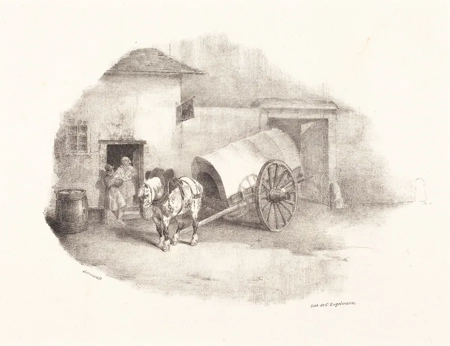Cheval de charrette sorti des Limons by Théodore Gericault