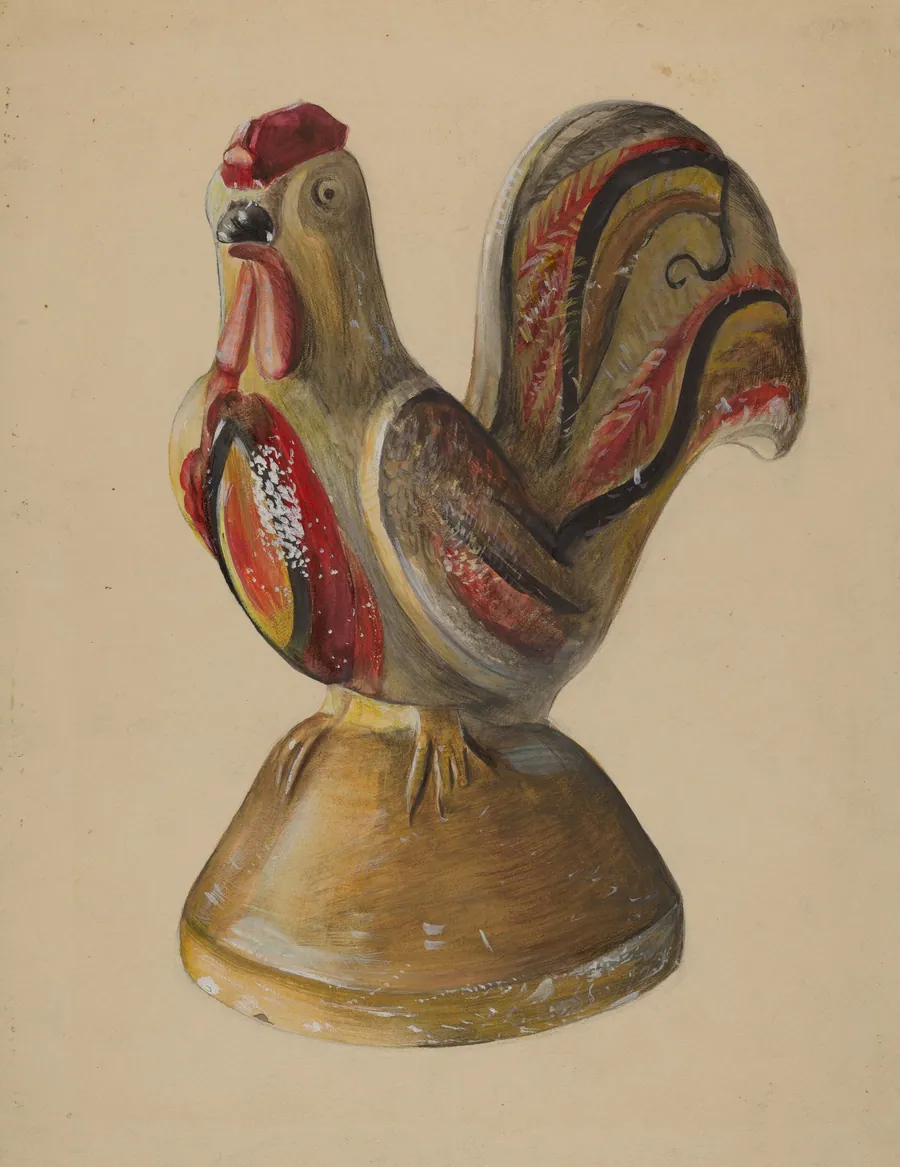 Chalkware Rooster by Mina Lowry