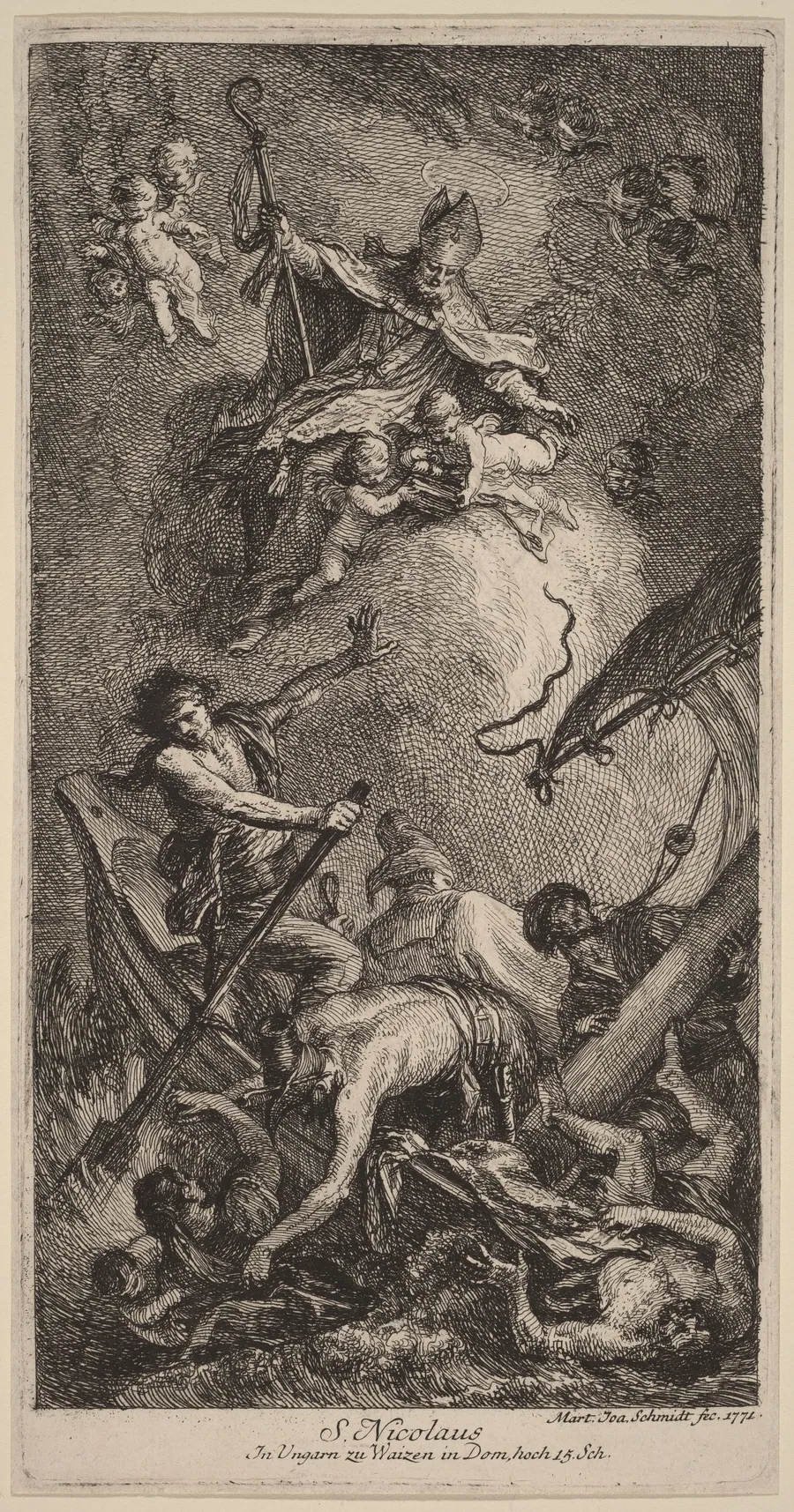 Saint Nicholas Rescuing Sailors by Martin Johann Schmidt