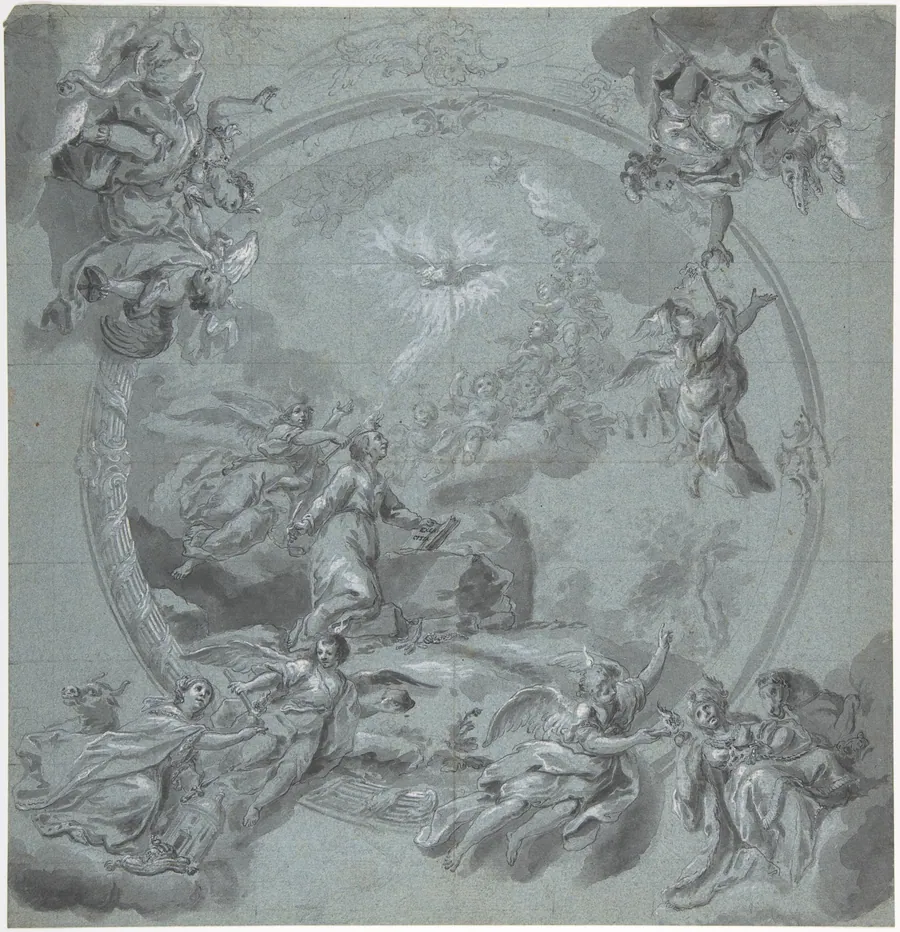 Saint Ignatius of Loyola and Allegories of the Four Continents by Felix Anton Scheffler
