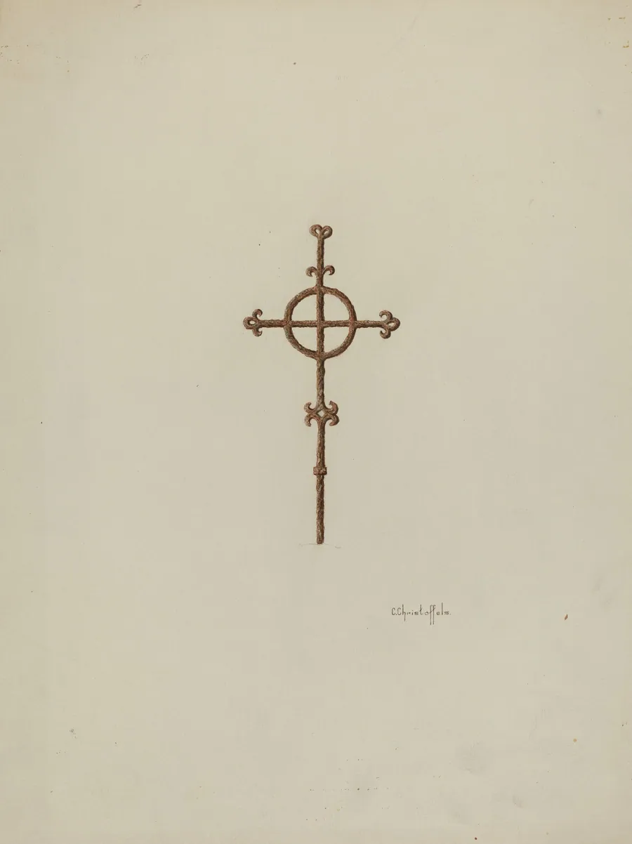 Wrought Iron Cross, Campanario by Cornelius Christoffels