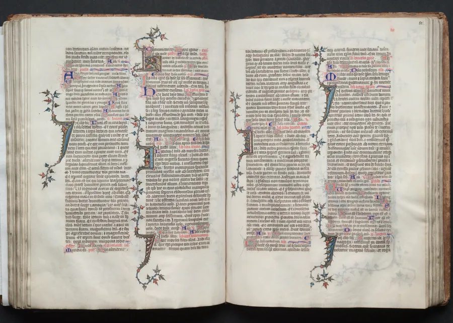 The Gotha Missal:  Fol. 81v, Text by Master of the Boqueteaux