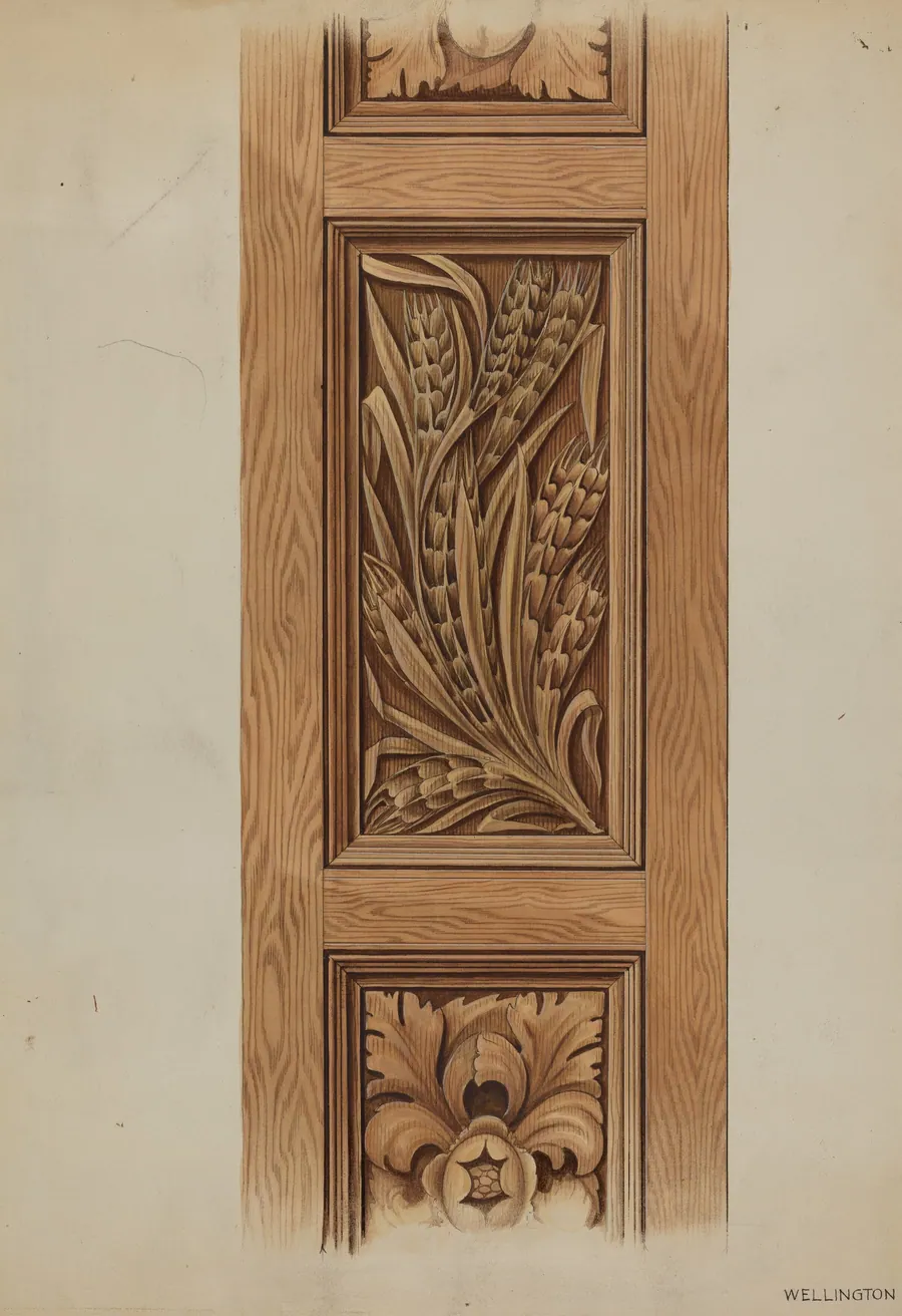 Wooden Panel by Wellington Blewett