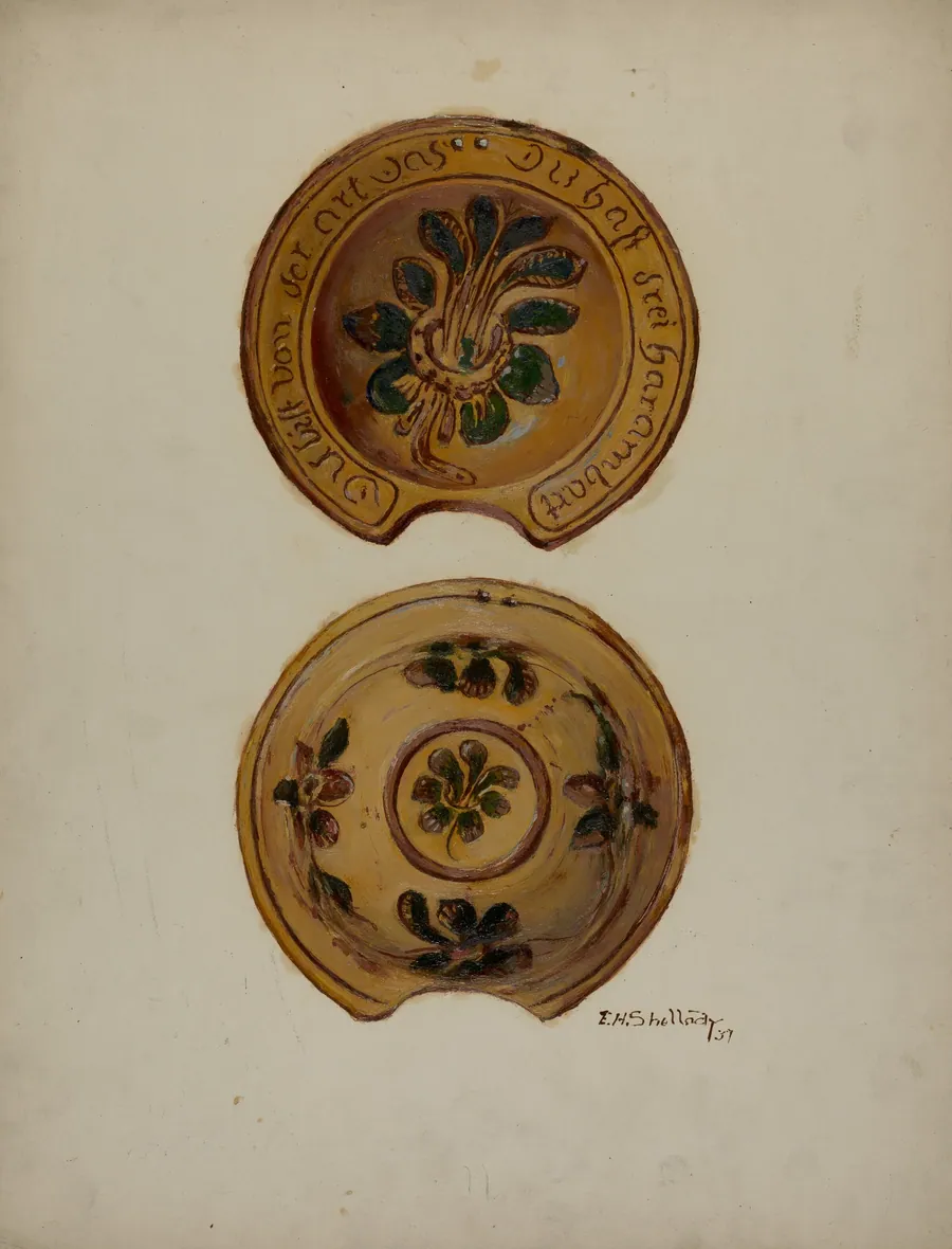 Pa. German Shaving Basin by Eugene Shellady