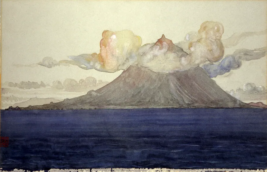Mt. Pico, Azores Islands by Cass Gilbert, born Zanesville, OH 1858-died Brockenhurst, England 1934