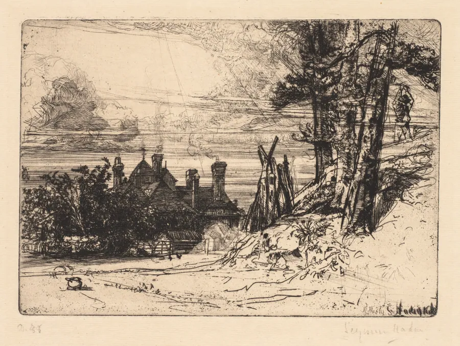 Horsley’s House at Willesley by Francis Seymour Haden
