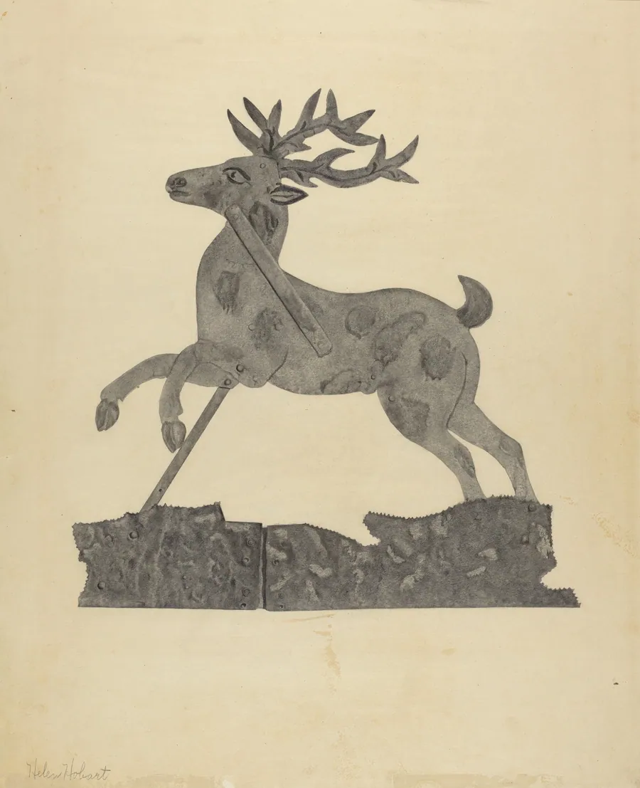 Deer Weather Vane by Helen Hobart