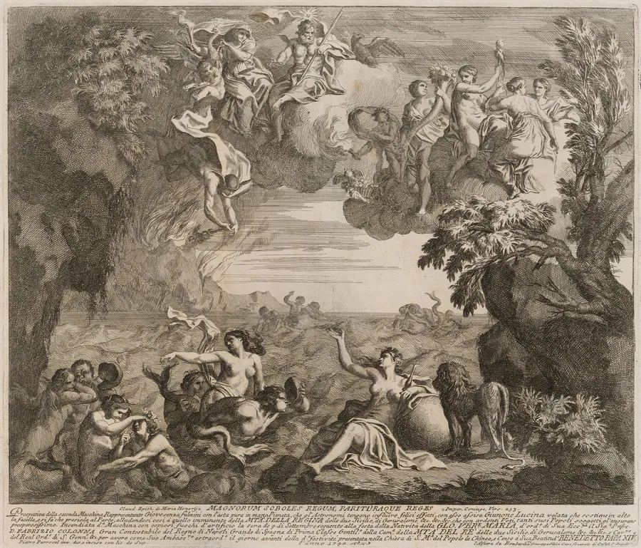 The Seconda Macchina for the Chinea of 1740: Jupiter and Juno Lucina by Pierre Parrocel