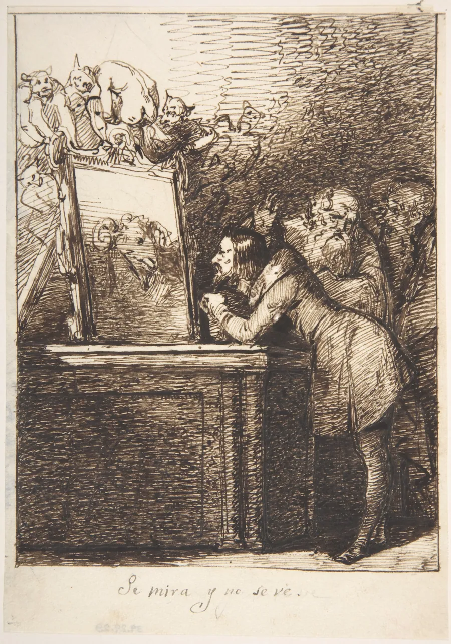 He Looks and Doesn't Recognize Himself ("Se mira y no se ve") by Leonardo Alenza y Nieto