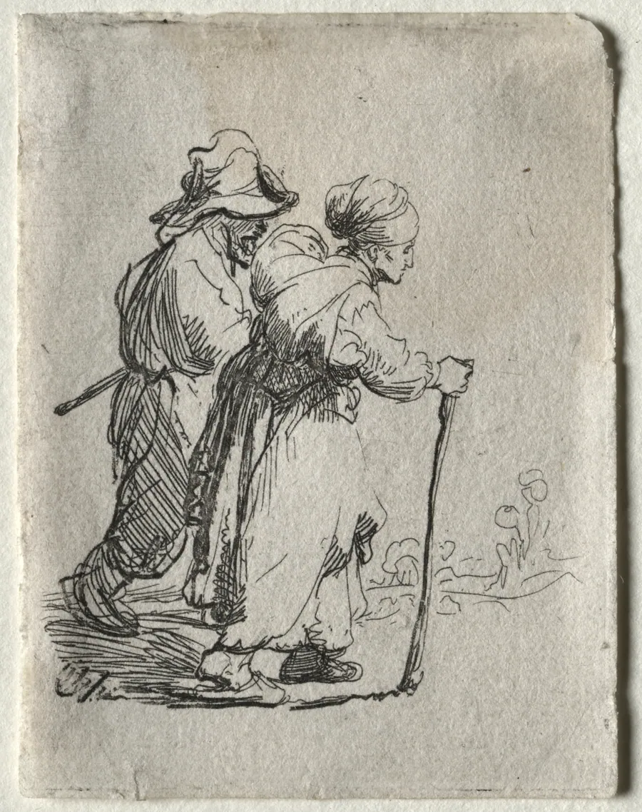 Two Tramps, a Man and a Woman by Rembrandt van Rijn