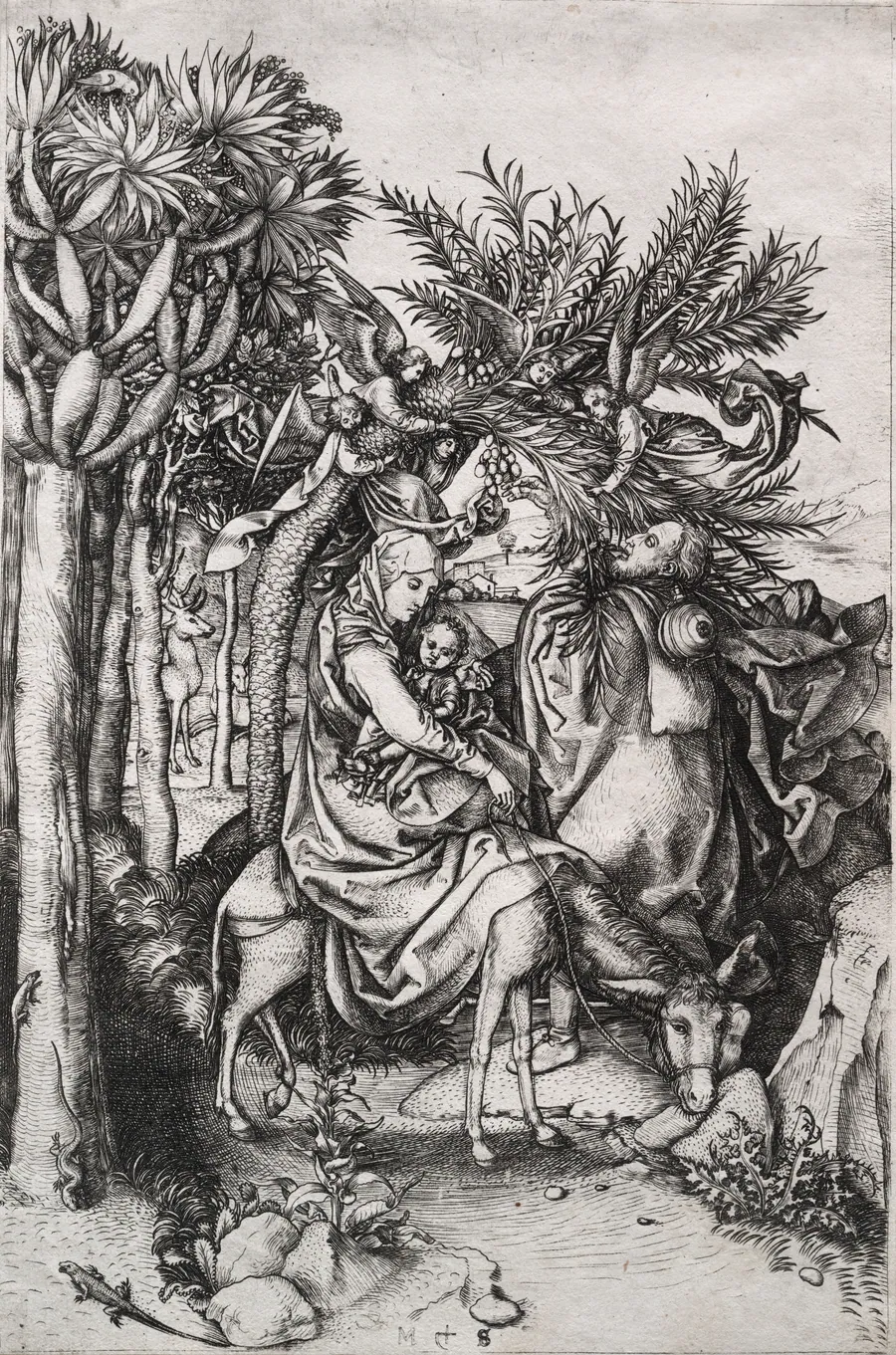 The Flight into Egypt by Martin Schongauer