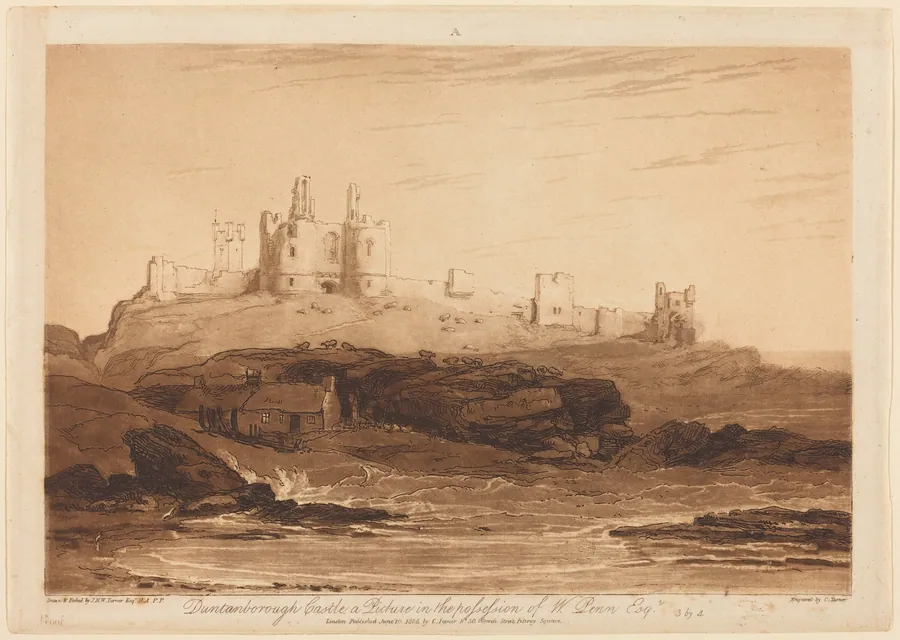 Dunstanborough Castle by Charles Turner