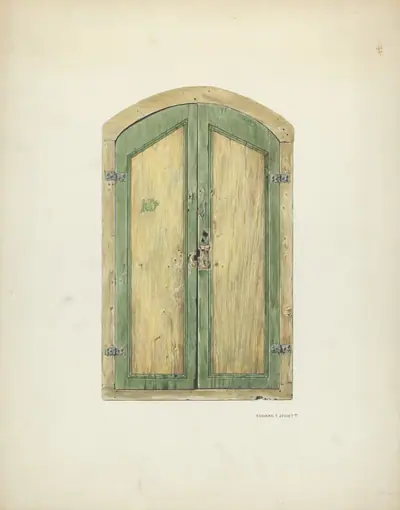 Painted Wooden Shutter