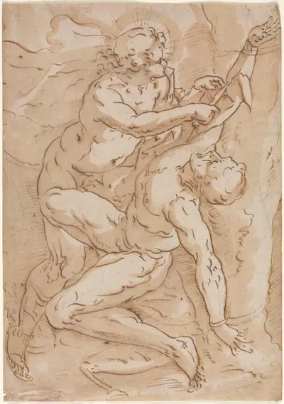 Apollo Flaying Marsyas (recto)