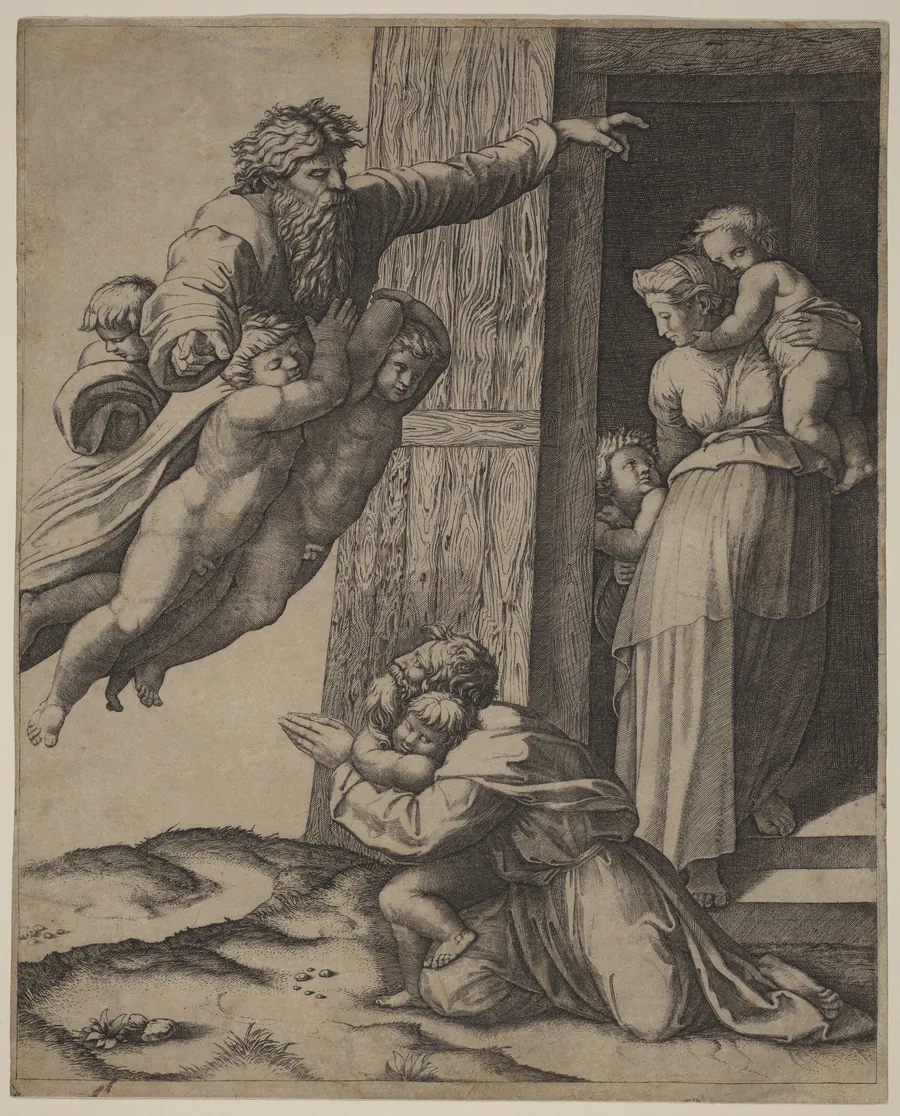 God Appearing to Noah by Marcantonio Raimondi